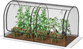 SPECILITE 98x49x49in Garden Plant Netting Mesh Cover for Raised Bed with Roll-up Zipper Door for Vegetables Fruits, Large Tunnel Gardening Net, Black