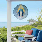 Virgin Mary Wind Spinner, Metal Wind Spinners Outdoor Indoor, Religious Virgin Mary Hanging Garden Decor for Outside, Stainless Wind Spinners for Yard and Garden 10 inch 3D (25.76X25 CM)