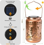 Solar Lanterns Outdoor Cardinal Lantern Garden Decor Waterproof Decor Light Hanging Solar Lights Yard Decor,Gifts for Women Gifts for Mom Gifts for Grandma