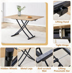 Adjustable Height Coffee Table to Dining Table, Lift Top Foldable Dining Table with Expandable Top & Wheels, Convertible Coffee Table for Small Spaces & Apartments