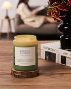 M&SENSE Bamboo Peony Spring Large Candles for Home Scented 19.4oz 110 Hour Long Lasting Burn Natural Organic Soy Candle Gifts for Women, Fresh Smelling Aromatherapy Gifts for Stress Relief