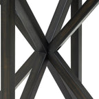 22 inch Round Side Table, Tempered Glass End Table with Solid Wood Base for Living Room, Black