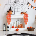 BLEUM CADE Fake Hanging Plants, 2pcs Artificial Hanging Plant, Faux Orange Vines Hanging Plant for Wall Home Living Room Indoor Outdoor Fall Decor (No Baskets)