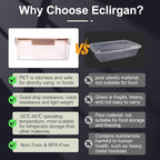 Eclirgan Freezer Storage Containers,Reusable Food Containers Set with BPA Free/Airtight,Clear Food Storage Set with Lock/Lids for Salad/Fruit(0.5/1/2 QT)