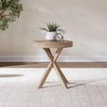 Liberty Furniture Brentwood Round End Table for Living Room - Sandstone Oak Wood