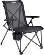 Alvantor® Camping Chair, Full Mesh Folding Beach Chair Breathable High Back Portable Lawn Chair for Outdoor, Armrest, Cup Holder, Easy Use Seat for Travel, Fishing, Pinic, Sports Event, 24"x31"x38"