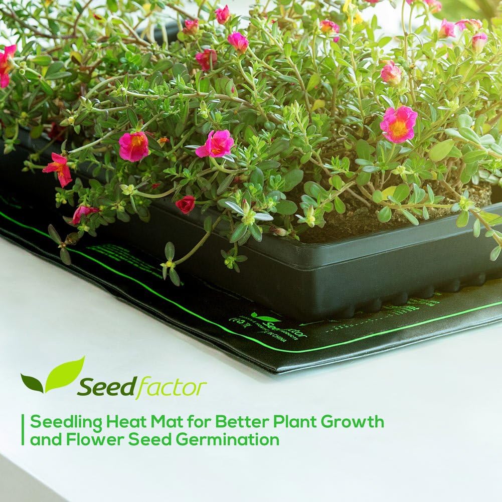 MET Certified Seedling Heat Mat, Seedfactor Waterproof Durable Germination Station Heat Mat, Warm Hydroponic Heating Pad for Indoor Home Gardening Seed Starter(10" x 20")