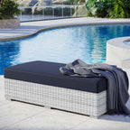 Modway EEI-4308-LGR-NAV Ottoman, Light Gray Navy