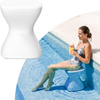 18" Pool Stool for Underwater, Pre-Weighted No-Assembly in-Pool Bar Stool, Adjustable Feet, Vinyl-Safe for Underwater Seating, Swim Up Chair for Shallow Sun Shelf (1 Pack)