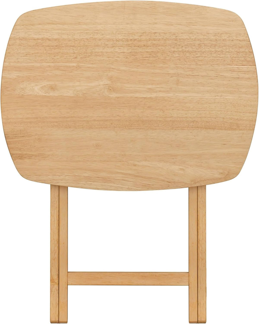 eHemco Hardwood Folding TV Tray Tables, 25.5 Inches, Set of 2 | Oversized, Natural, For Eating