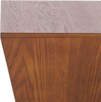 SAFAVIEH Home Collection Rahan Modern Walnut Brown Pedestal End Table (Fully Assembled)
