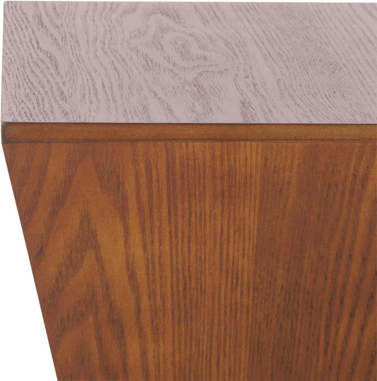SAFAVIEH Home Collection Rahan Modern Walnut Brown Pedestal End Table (Fully Assembled)