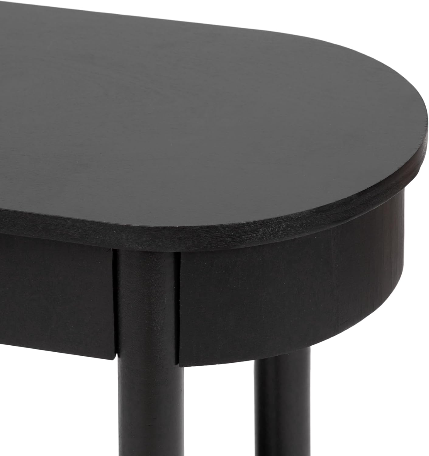 Kate and Laurel Koji Modern Tiered Rectangular Side Table; 22 x 12 x 24; Black; Transitional Two-Tier Wood Capsule End Table with Storage for Use as Bedroom Accent or Indoor Plant Stand