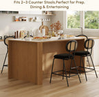 homary Kitchen Island with Storage with Sintered Stone Top, Solid Rubberwood Base with Ash Veneer, 72" Large Stationary Kitchen Cabinet with 5 Drawers, Trash Storage & Shelves, Modern Fluted Design