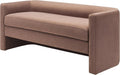 Livabliss Maryann Modern Bench, 24" H x 60" W x 23" D, Clear