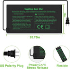 Seedling Heat Mat with Thermostat 40-108 Degrees Fahrenheit Warming Pad, Warm Hydroponic Heating Pad with Controller for Germination, 10" x 20.75" UL & MET-Certified