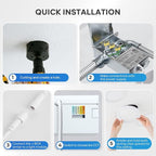 LVWIT 6 Pack 4 Inch LED Recessed Lighting with Junction Box, 5CCT Dimmable LED Downlight,9W Ultra-Thin Modern Ceiling Light, 2700/3000/3500/4000/5000K Selectable Can Lights,Smooth Trim
