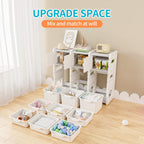 UNICOO Kids Shelves, Children Toy Organizer, Kids Bookshelf and Toy Storage for School, Bedroom, Playroom or Nursery (3 * 4)