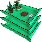 3 PCS 39.5"x 31.5" Large Repotting Mat for Indoor Plant Transplanting and Mess Control Thickened Waterproof Potting Mat Foldable Potting Tray Gardening Mat