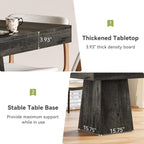 LITTLE TREE Dining Table for 4 People, 31.5-Inch Square Small Kitchen Table, Farmhouse Dinner Table with Sturdy Pedestal Base for Restaurant, Dining Room, Living Room, Grey