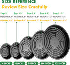 20 Pack 6 Inch Plant Saucer, Black Plant Saucers for Indoors No Holes, Plastic Plant Saucer for Plant Pots Plant Water Catcher Tray, Small Flower Pot Saucers Bulk Plant Drip Trays for Potted Plants