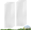 UMIG 6 PCS 6' x 2' x 0.32'' Polycarbonate Greenhouse Panels, Twin-Wall Waterproof UV Protected Corrugated Plastic Roof Panels Sheets, Clear Replacement Panels for Greenhouse, Outdoor, Plant
