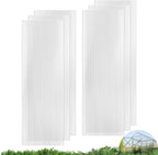 UMIG 6 PCS 6' x 2' x 0.32'' Polycarbonate Greenhouse Panels, Twin-Wall Waterproof UV Protected Corrugated Plastic Roof Panels Sheets, Clear Replacement Panels for Greenhouse, Outdoor, Plant