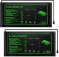 2 Pack Graphene Plant Heating Mat for 1020 Seedling Trays, 20W Waterproof Heating Pads for Seeds Germination and Microgreen Trays Thick and Reusable Gardening Gifts