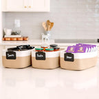 NaturalCozy 13.5”x8.5”x5.5” Storage Baskets for Shelves 3 Pack | Cotton Rope Woven Small Baskets for Organizing | Small Storage Bins for Nursery, Bathroom, Closet, Cube Shelf, Decorative, Gift