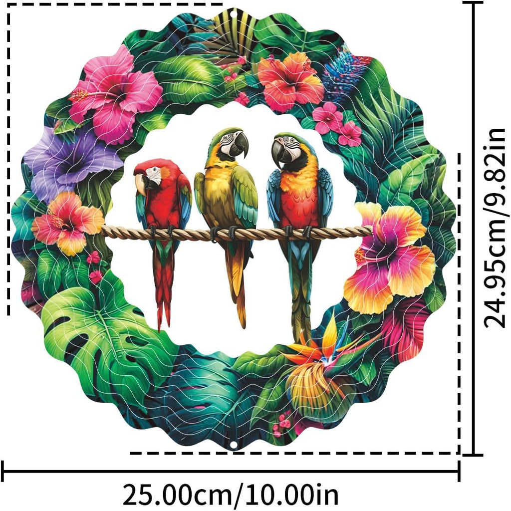 Metal Three Birds Wind Spinner Gift for Boy Girl Kids Colorful 3D Hanging Wind Spinner for Outdoor Garden Decor Animal Wind Sculptures for IndoorOutside Lawn Yard