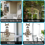 Outdoor Cats Wind Chimes Gifts for Mom - Bronze Memorial Wind Bells, Mobile Sympathy Wind Catcher, Romantic Cat Decor, 7 Cats Windchimes for Home, Balcony, Tree, Festival, Garden Hanging Decoration