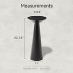 COZAYH Farmhouse Tall Pedestal End Table Small Solid Wood Martini Table Plant Stand Modern Round Drink Table for Small Space Living Room, Black
