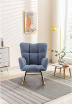 Light Blue Rocking Chair for Living Room Indoor