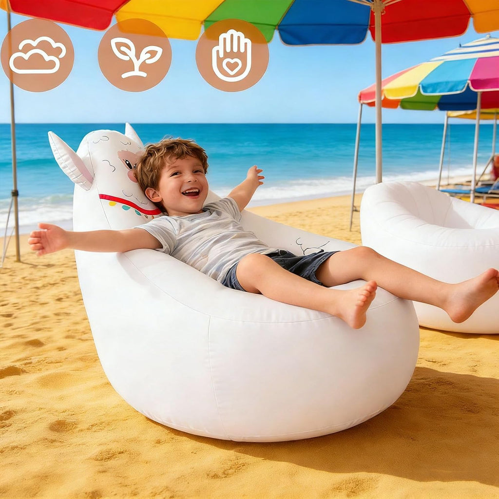 Zopsc Soft Skin Friendly Inflatable Chair, Cute Shape Air Valve for Quick Inflation