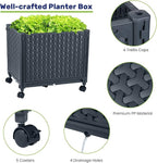 LINEX Raised Garden Bed Planter Box with Trellis, 67.6” Tomato Planters for Climbing Plants Vegetable Vine Flowers Outdoor Patio, Tomatoes Cage w/Self-Watering & Wheels