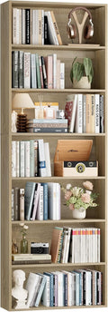 FACBOTALL 82" Tall Bookshelf Bookcase 7-Tier Open Display Shelves,Light Oak