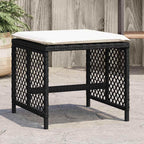 Garden Stool Set of 4 Black 14.2 in