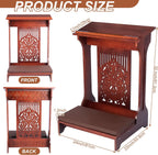 Colingmill Tree of Life Church Prayer Bench Stool Wooden Padded Kneeler with Shelf and Cushion Prayer Kneeler for Home Church Religious Gifts, 24 x 22 x 32 inches(Walnut Color)