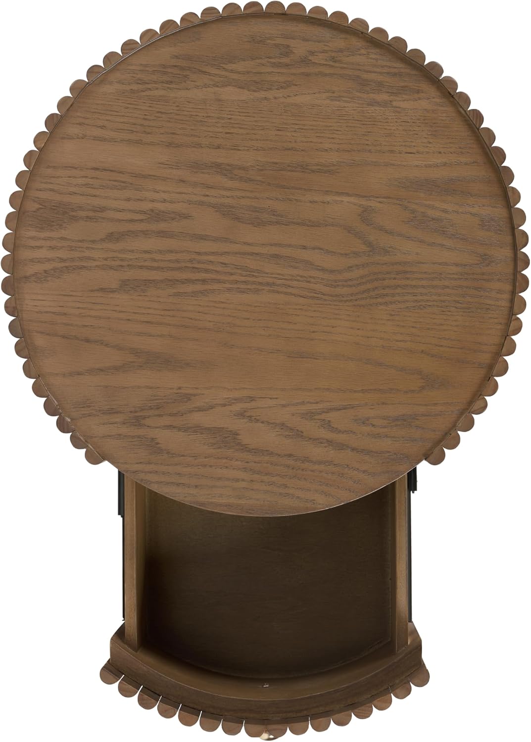 Christopher Knight Home Amano Modern Coffee Table Set of 2, Wooden Round Side Table and Coffee Table Set, Living Room Center Table Set, Walnut