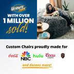 Ultimate Sack 5000 5-Foot Bean Bag Chair, Cloud Fur Cover – Oversized Foam Lounger, Floor Seat, Small Sofa, or Couch Bed for Living Area, Gaming Room, or Reading Lounge