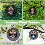 Jesus Cross Wind Spinner, Metal Wind Spinners Outdoor/Indoor, Cross Hanging Garden Decor for Outside, Stainless Wind Spinners for Yard and Garden 10 inch 3D (25.76X25 CM)