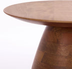 SAFAVIEH Home Collection - Karu Solid Wood Pedestal Accent Table in Walnut Brown Finish, Round Top Design, Fully Assembled (ACC3224A)