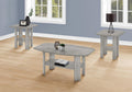 3-Piece Grey Laminate Table Set for Living Room with Particle Board | industrial grey wood-look tables for modern living spaces