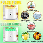 Portable Blender for Smoothies Shakes Juice, 20 Oz for Gym Home Office Travel, Personal Small Mini Glass Mixer, with 6 Blades 150W USB Rechargeable Electric Handheld Blender Cup Watter Bottle