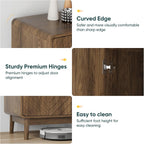 Kiasthome Walnut 2-Door Sideboard Buffet Cabinet with Storage | Adjustable Shelves Buffet Cabinet | Versatile for Entryway, Living Room