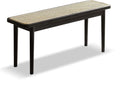 47.24" Modern Oak Wood Dining Bench with Woven Rattan Seat Solid Wood Entryway Bench for Bedroom End of Bed Living Room, Black