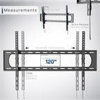 VIVO Black TV Wall Mount with Tilt for 60 to 120 inch Screens, MOUNT-VW120T | Heavy Duty Steel, Tilting TV Wall Bracket fits LCD LED Curved and Flat Panel Screens, Max VESA 900x600mm, Holds 264 lbs