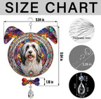 Bearded Collie Dog Ears Wind Spinner, Bearded Collie Wind Spinner Hanging for Yard and Garden