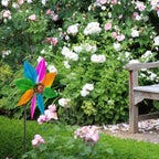 DREAMYSOUL Colorful Wind Spinner 38Inches, Metal Garden Pinwheels for Yard and Garden, Decorative Wind Spinners for Outdoor Patio Yard Lawn