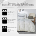 Oversized King Duvet Cover 1000 Thread Count 100% Egyptian Cotton Luxury Hotel Quality Quilt Cover & Pillow Sham - 5 Piece All Season Duvet Cover Set with Zipper Closure, 6 Corner Ties